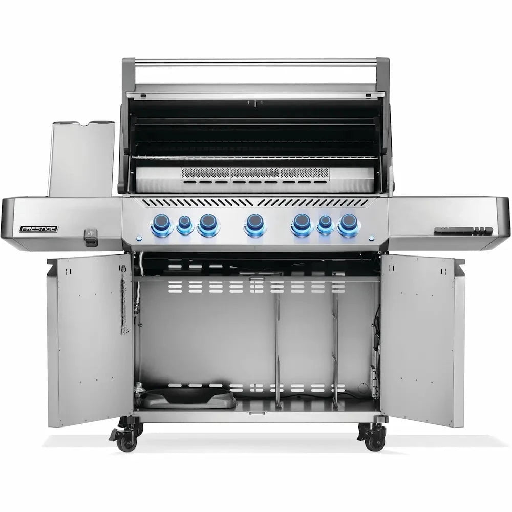 Napoleon Prestige 665 Gas BBQ Grill with Infrared Side and Rear Burner, Stainless Steel Outdoor Grill