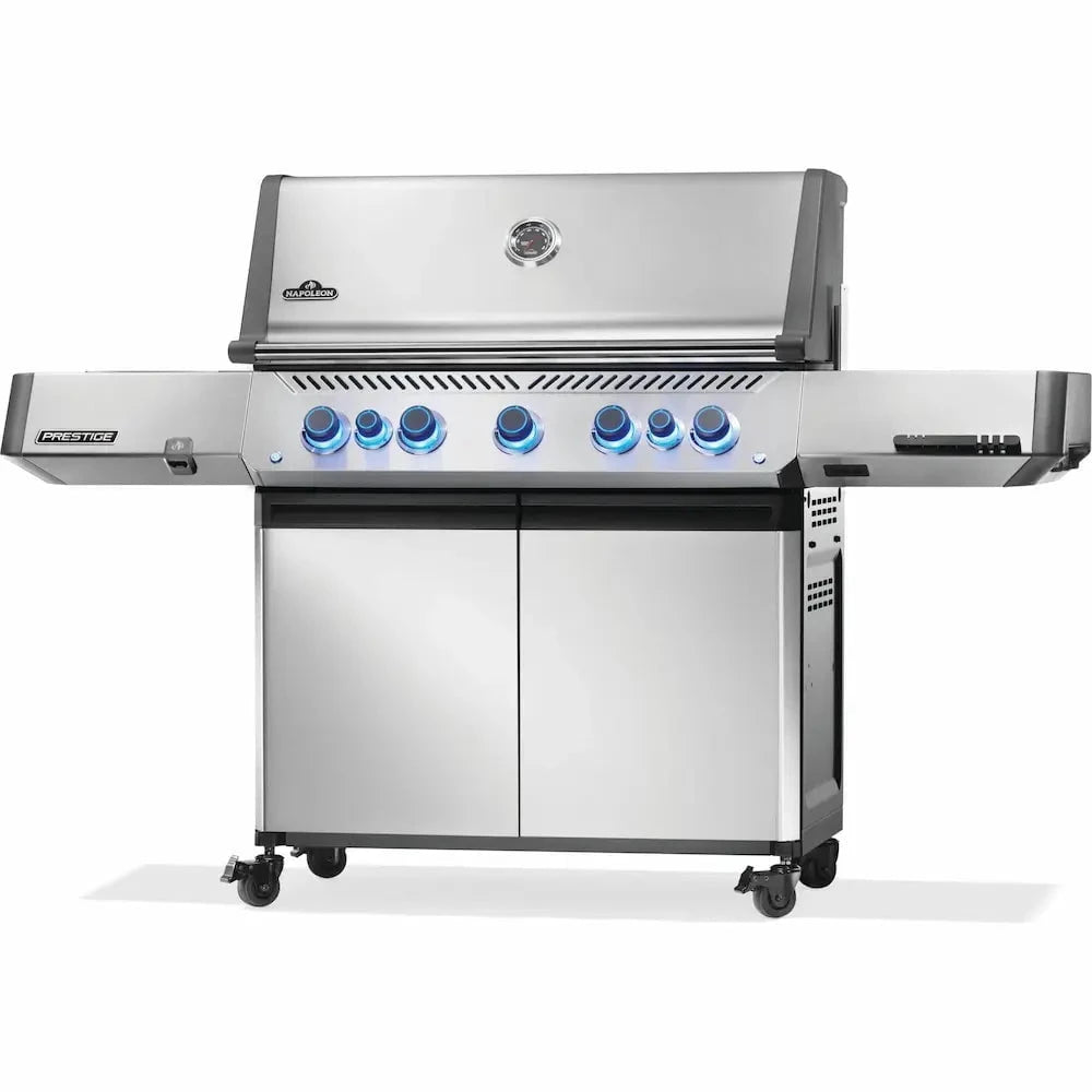 Napoleon Prestige 665 Gas BBQ Grill with Infrared Side and Rear Burner, Stainless Steel Outdoor Grill