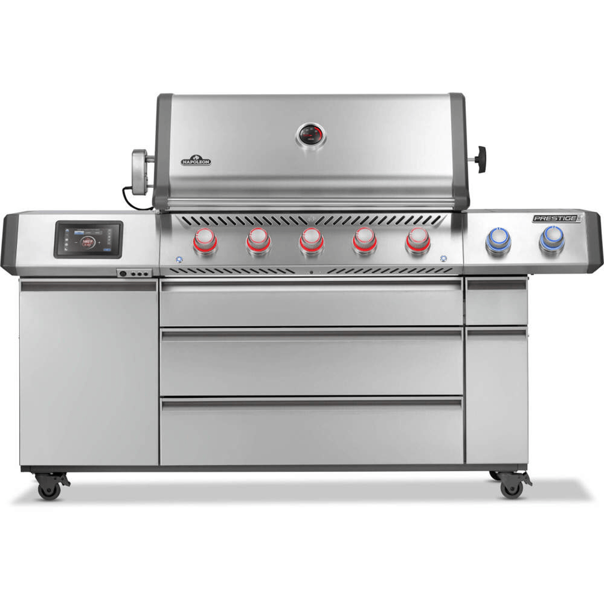 Napoleon Prestige PRO 665 Elite 5-Burner Gas Grill with Smart Technology & Electric Smoker Box Outdoor Grill Liquid Propane 12048896