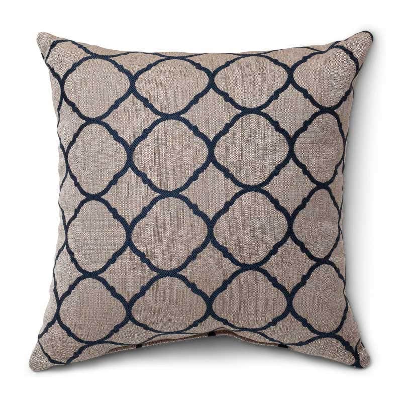 Neutral Geometric Throw Pillows Throw Pillows Accord Indigo 15in 12031044