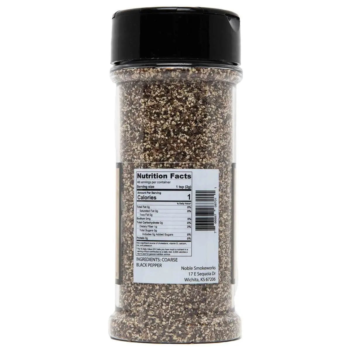 Noble Saltworks Bourbon Barrel Smoked Coarse Pepper, 3.4oz Salt 12039034