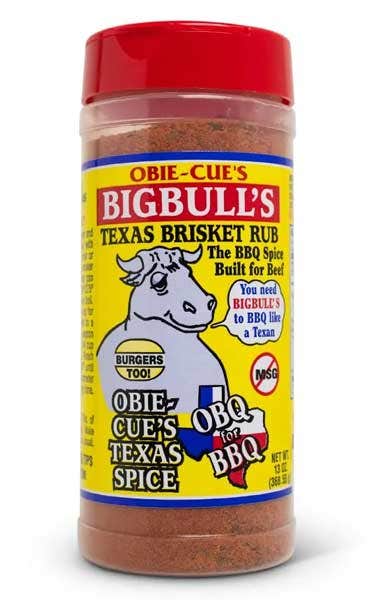 Obie-Cue's Big Bull's Texas Brisket Seasoning 13oz Herbs & Spices 11010098