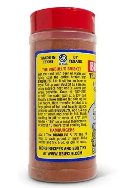 Obie-Cue's Big Bull's Texas Brisket Seasoning, 13oz Seasonings & Spices 11010098