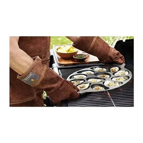 Outset BBQ Leather Grill Gloves Oven Mitts & Pot Holders 12021061