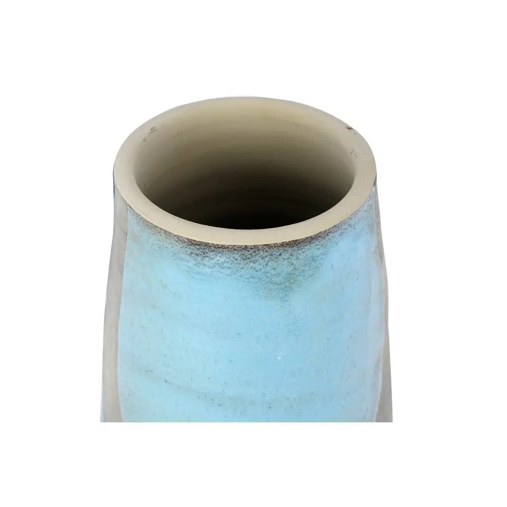 Painted Terra Cotta Vase in Blue and Turquoise Vases 12033784
