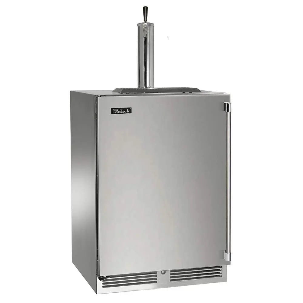 Perlick HP24 24 Undercounter Outdoor Beer Dispenser - Single Tap Stainless Steel Solid Door - Left Hinged Beer Dispensers & Taps Left Hinge / No Lock 12040969