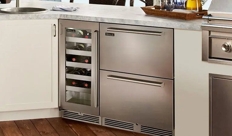 Perlick HP24 24 Undercounter Outdoor Dual Zone Freezer/Refrigerator Drawers Stainless Steel Refrigerators 12040933
