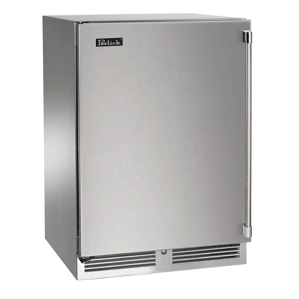 Perlick Signature HP24 24 inch Undercounter Outdoor Refrigerator with Stainless Steel Solid Door