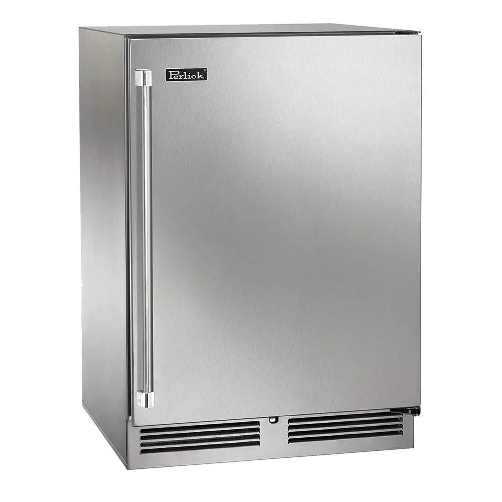 Perlick Signature HP24 24" Undercounter Outdoor Refrigerator with Stainless Steel Solid Door Refrigerators Right Hinge / Without Lock 12040936