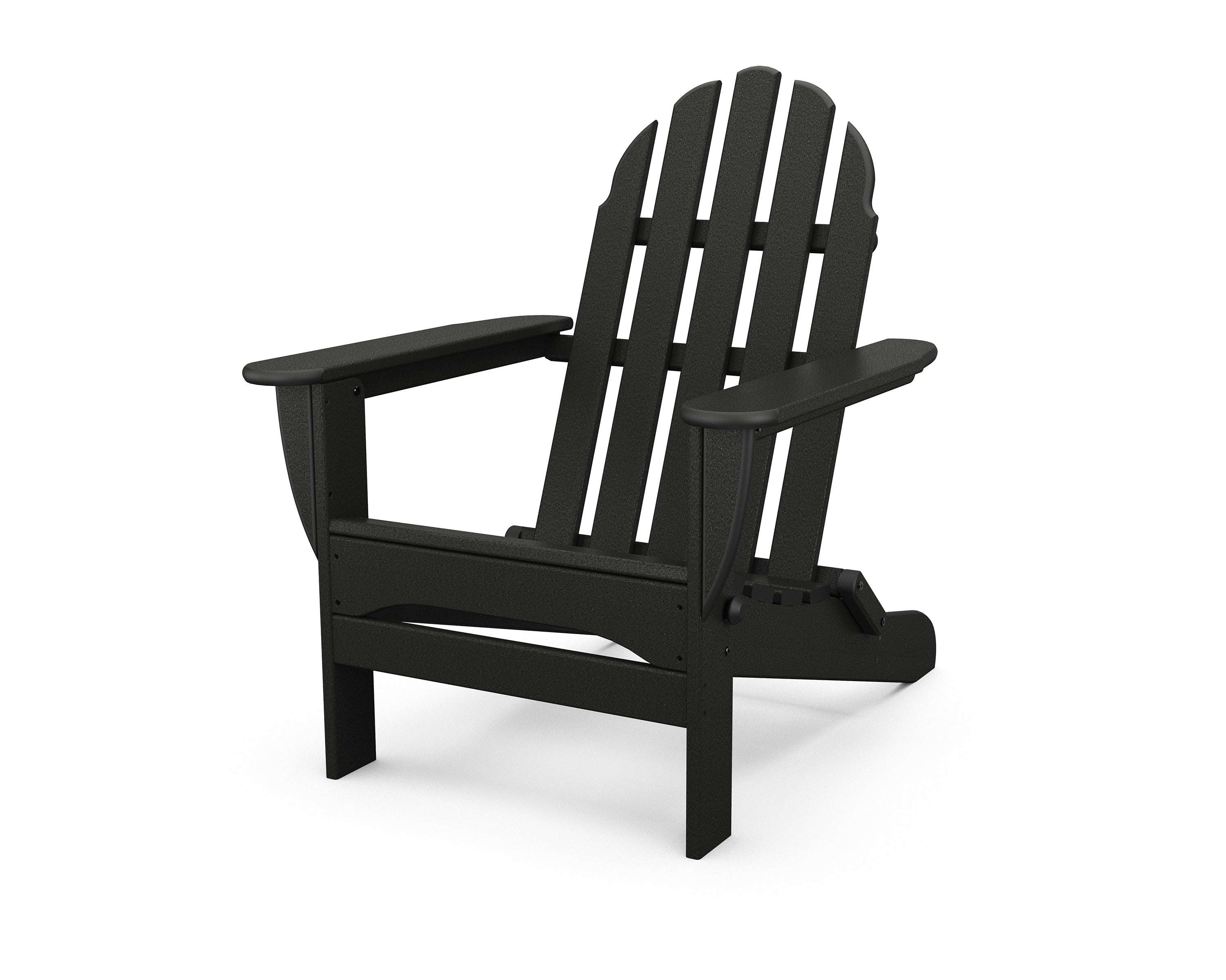 POLYWOOD Classic Folding Adirondack Chair Outdoor Chairs Black 12031454