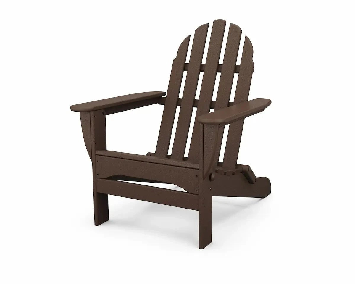 POLYWOOD Classic Folding Adirondack Chair Outdoor Chairs Mahogany 12031460