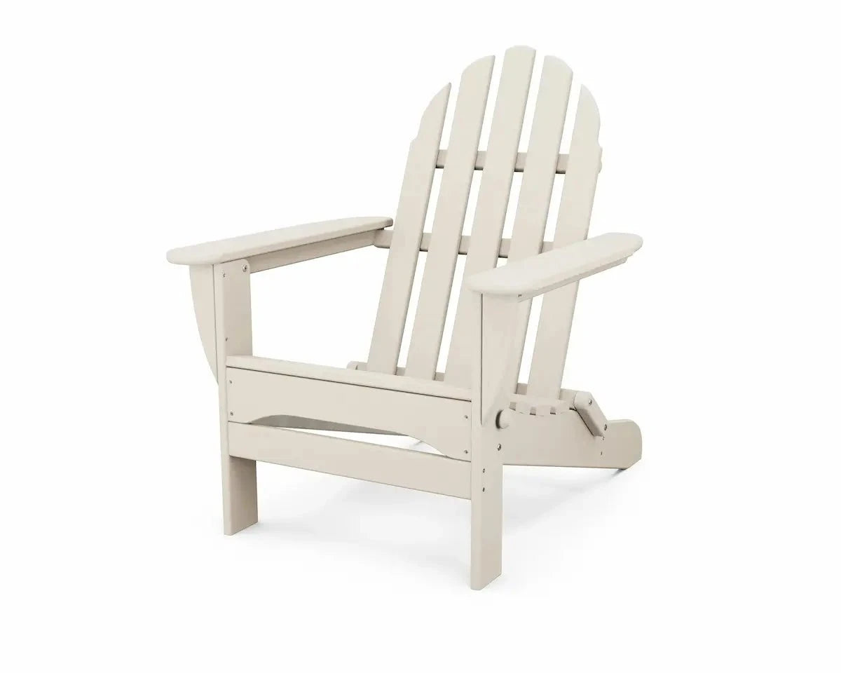 POLYWOOD Classic Folding Adirondack Chair Outdoor Chairs Sand 12031463