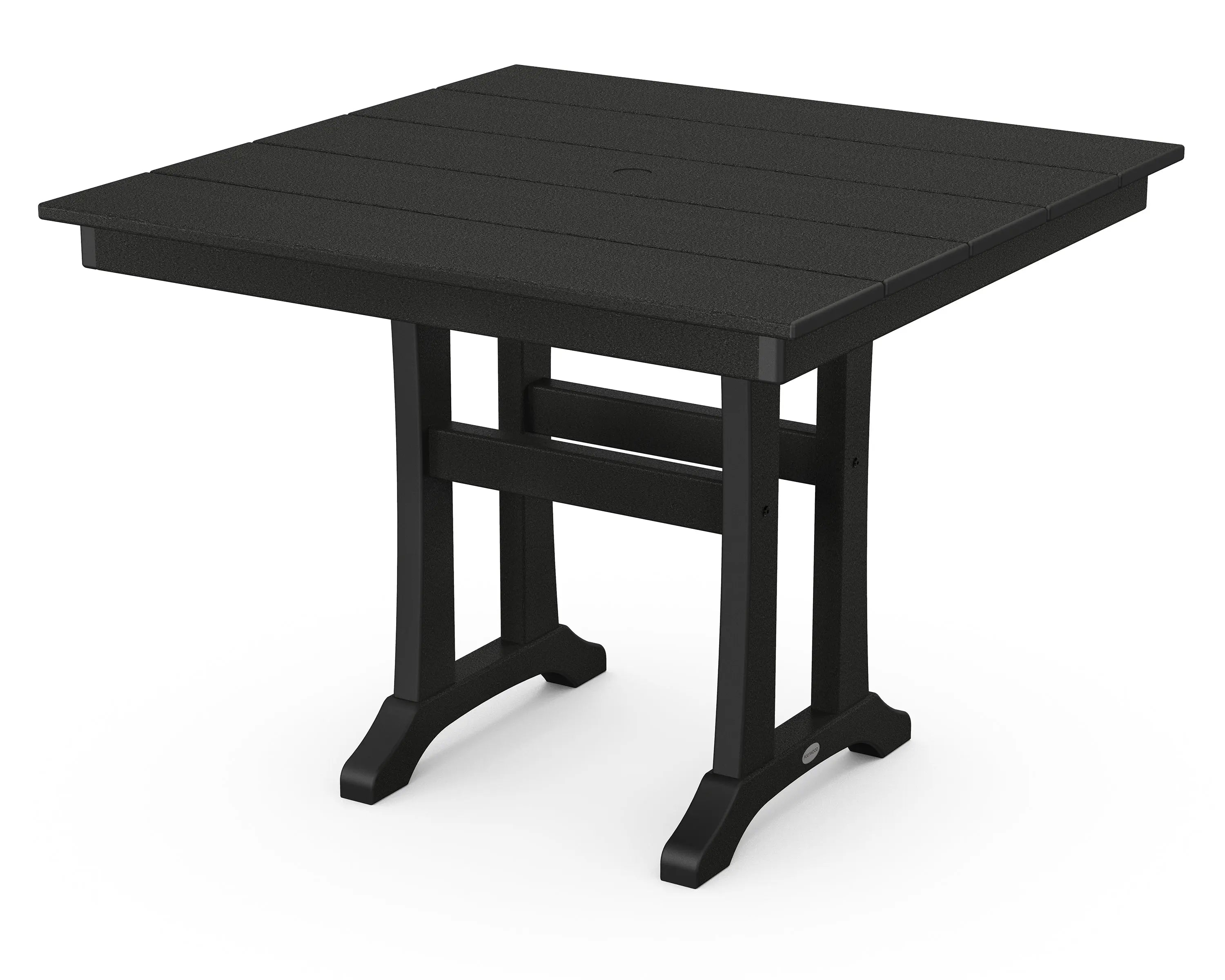 POLYWOOD Farmhouse Trestle 37" Square Dining Table Outdoor Tables