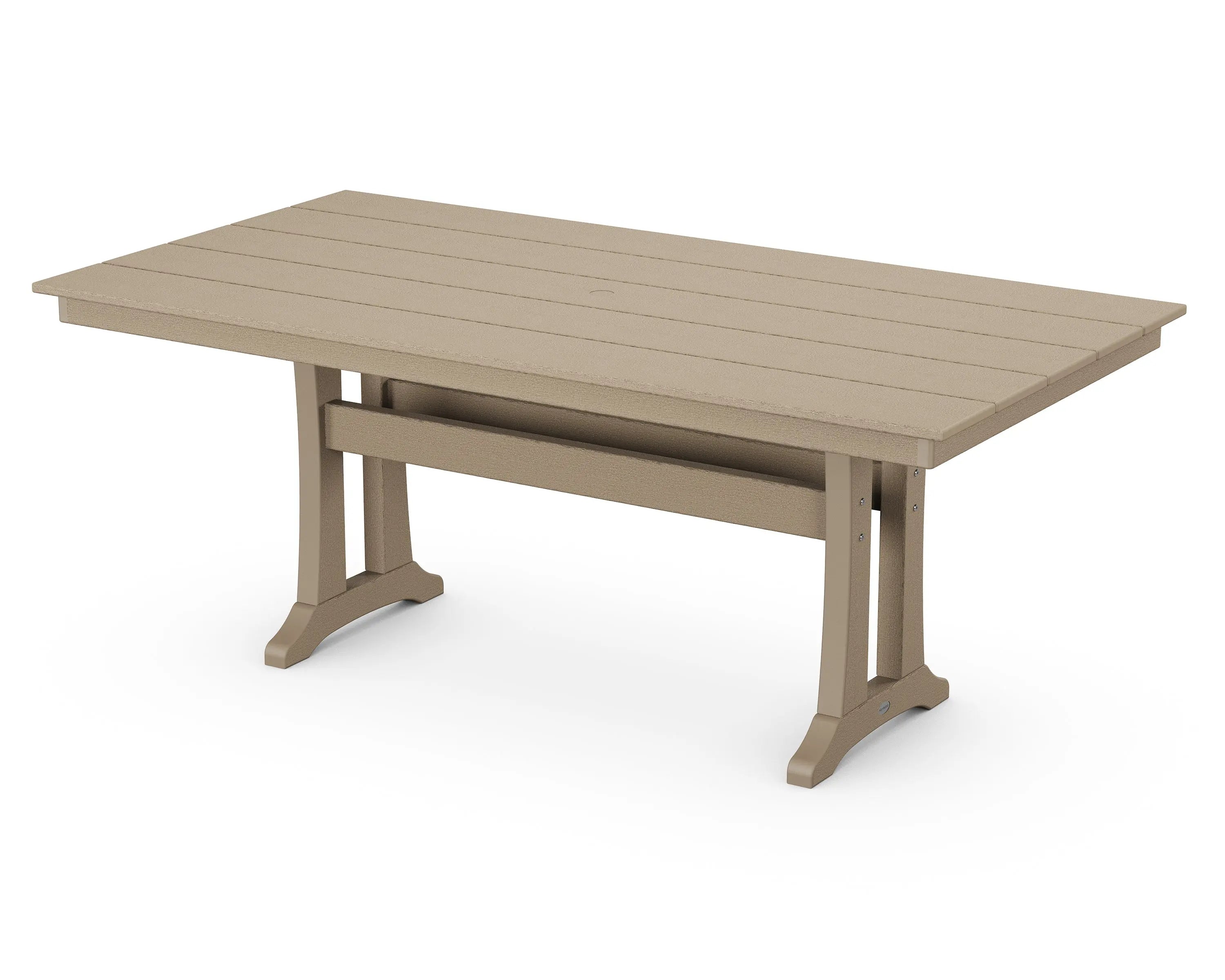 POLYWOOD Farmhouse Trestle 37" x 72" Dining Table Outdoor Tables