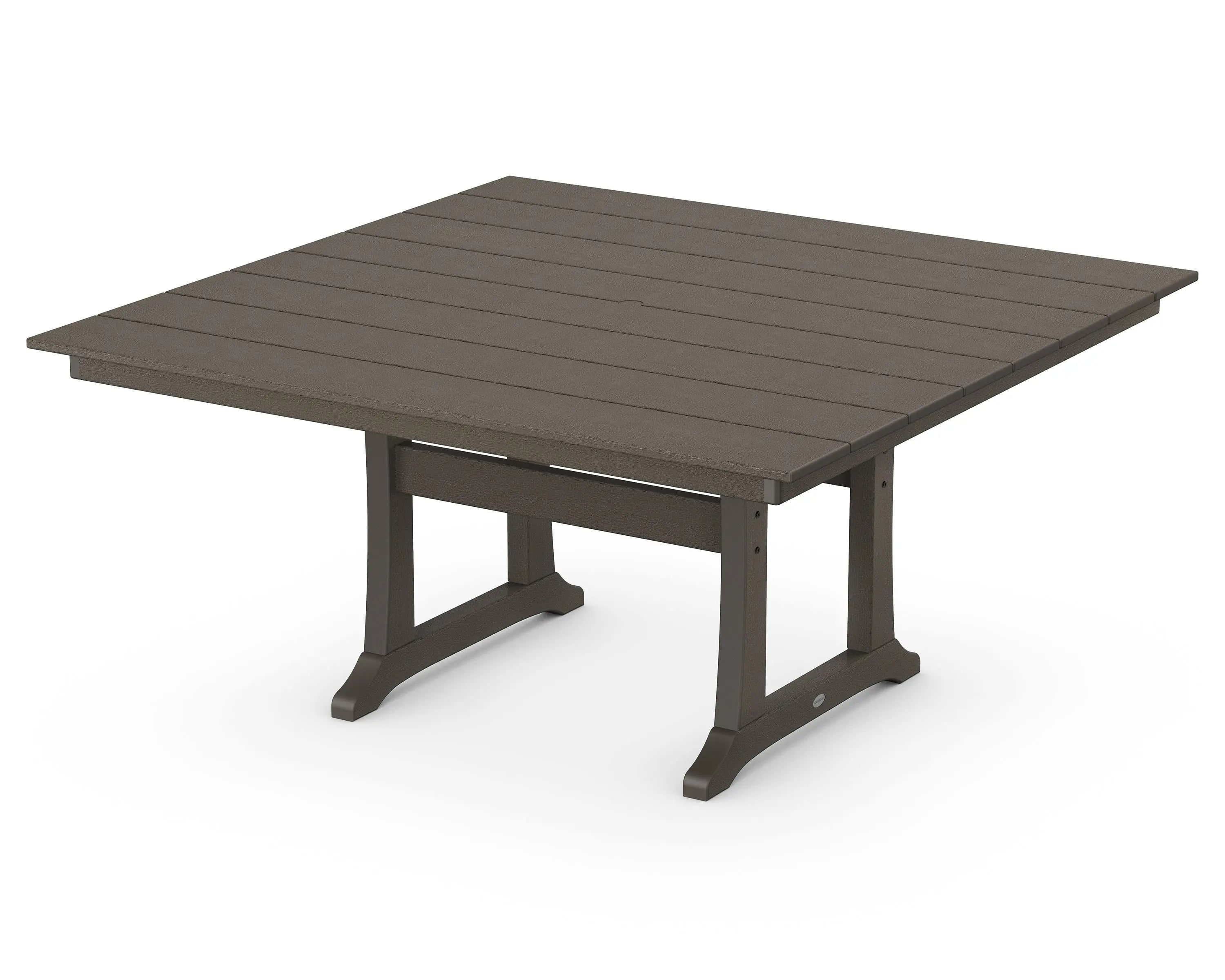 POLYWOOD Farmhouse Trestle 59" Square Dining Table Outdoor Tables