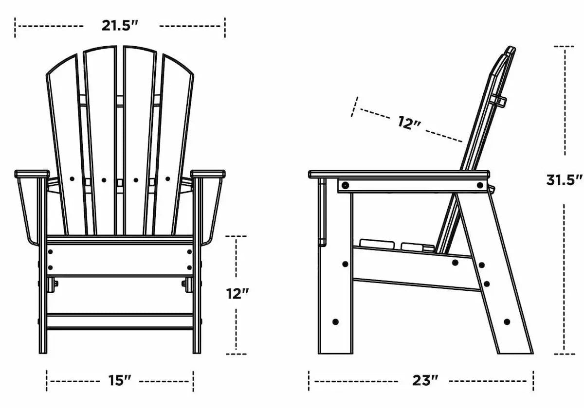 POLYWOOD Kids Casual Adirondack Chair Outdoor Chairs