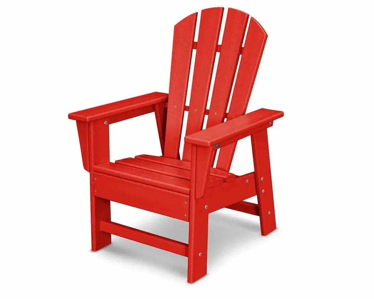POLYWOOD Kids Casual Adirondack Chair Outdoor Chairs Sunset Red 12031523