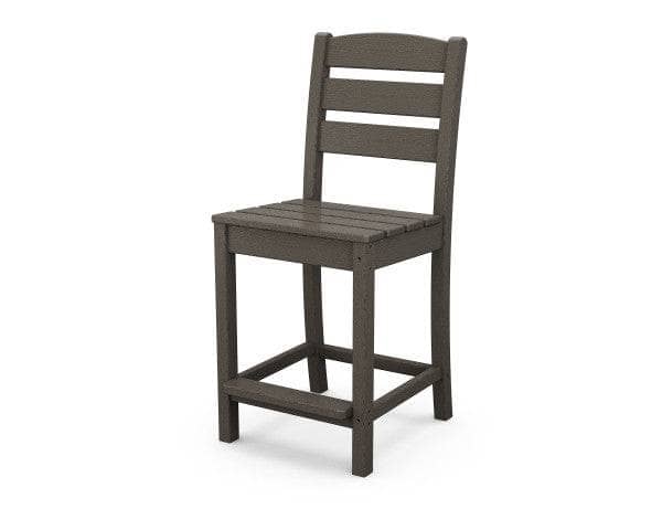 POLYWOOD Lakeside Counter Side Chair in Vintage Coffee Finish 12040769