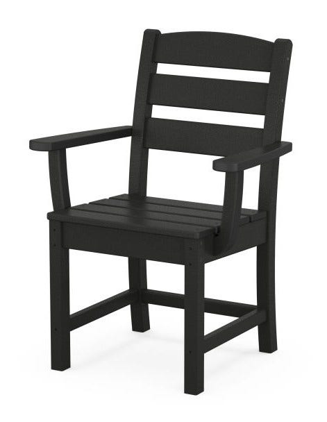 POLYWOOD Lakeside Dining Arm Chair in Black Outdoor Chairs 12039482