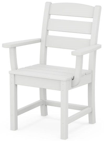 POLYWOOD Lakeside Dining Arm Chair in White Outdoor Chairs 12034477