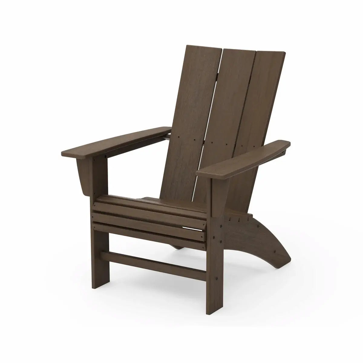POLYWOOD Modern Curveback Adirondack Chair Outdoor Chairs Kona P10900569-Kona
