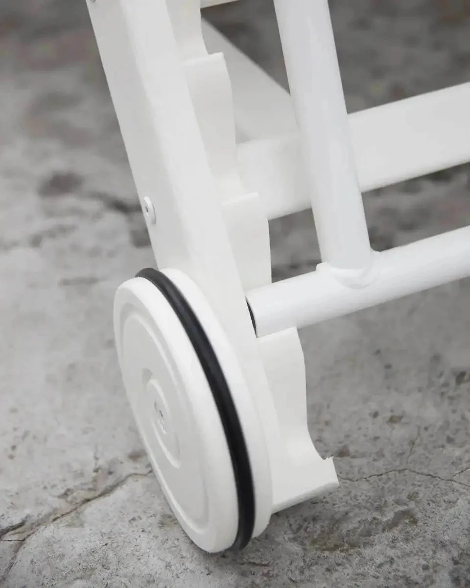 POLYWOOD Nautical Chaise with Wheels in White Sunloungers 12032295