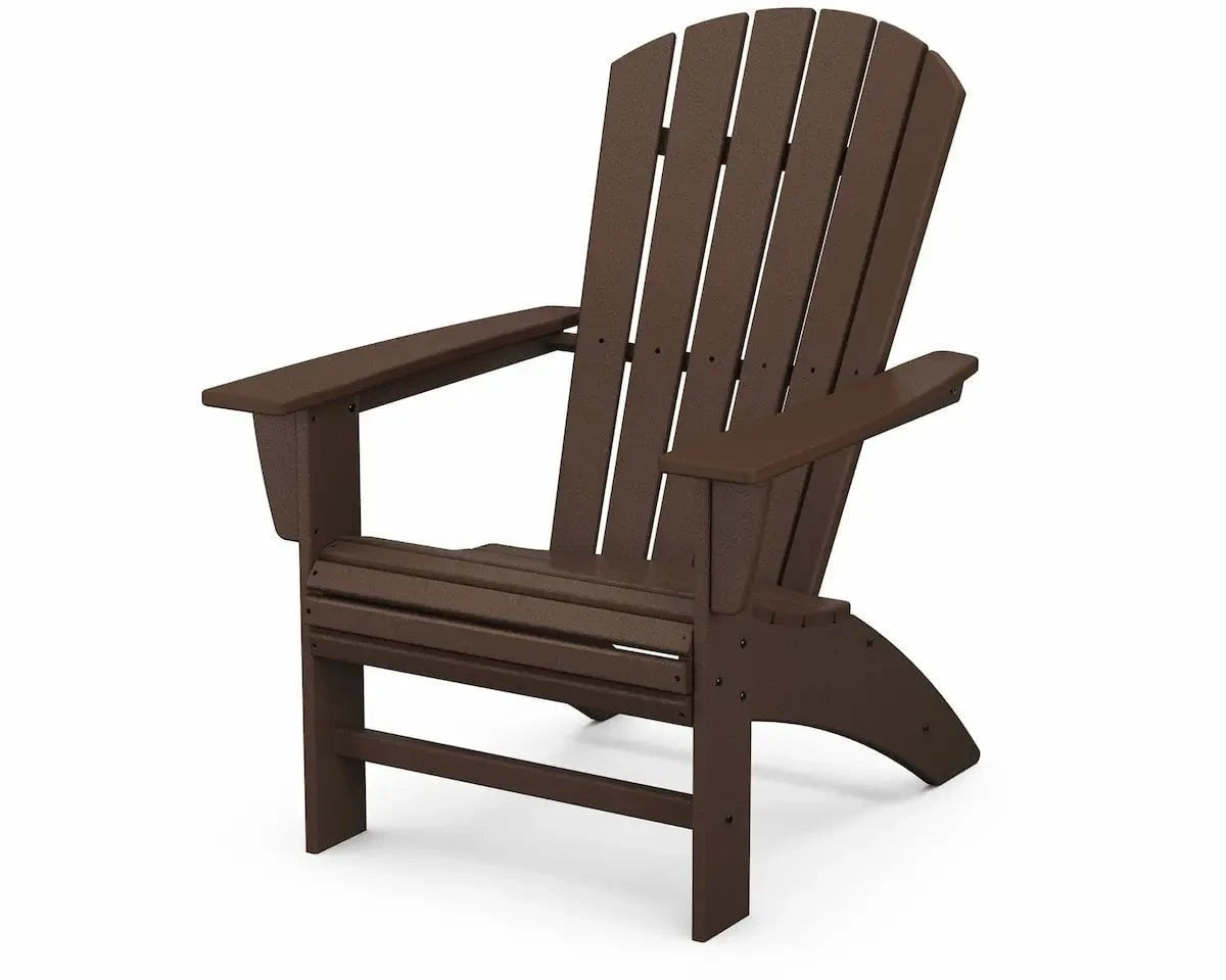 POLYWOOD Nautical Curveback Adirondack Chair Outdoor Chairs Mahogany 12037828