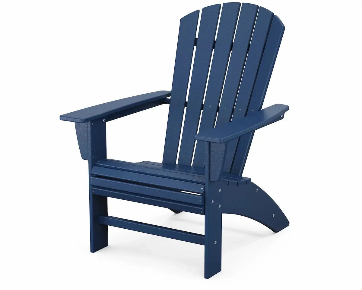 POLYWOOD Nautical Curveback Adirondack Chair Outdoor Chairs Navy 12046234