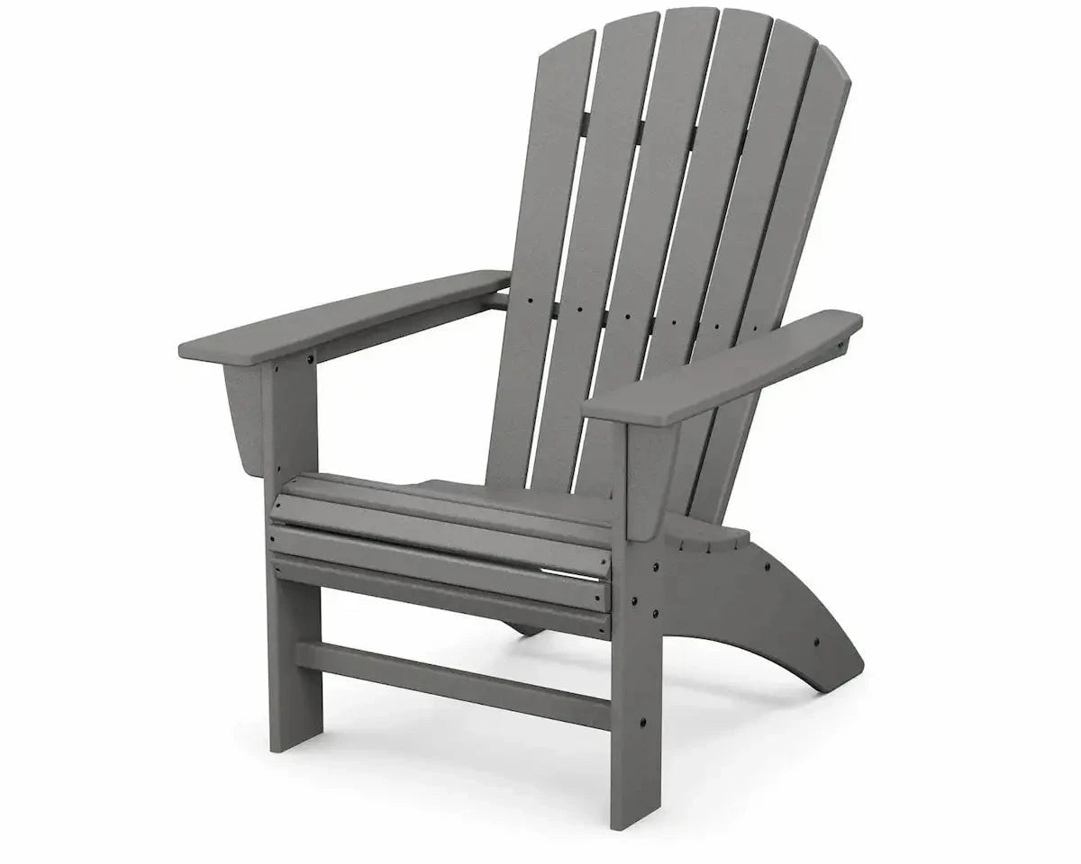 POLYWOOD Nautical Curveback Adirondack Chair Outdoor Chairs Slate Grey 12037831