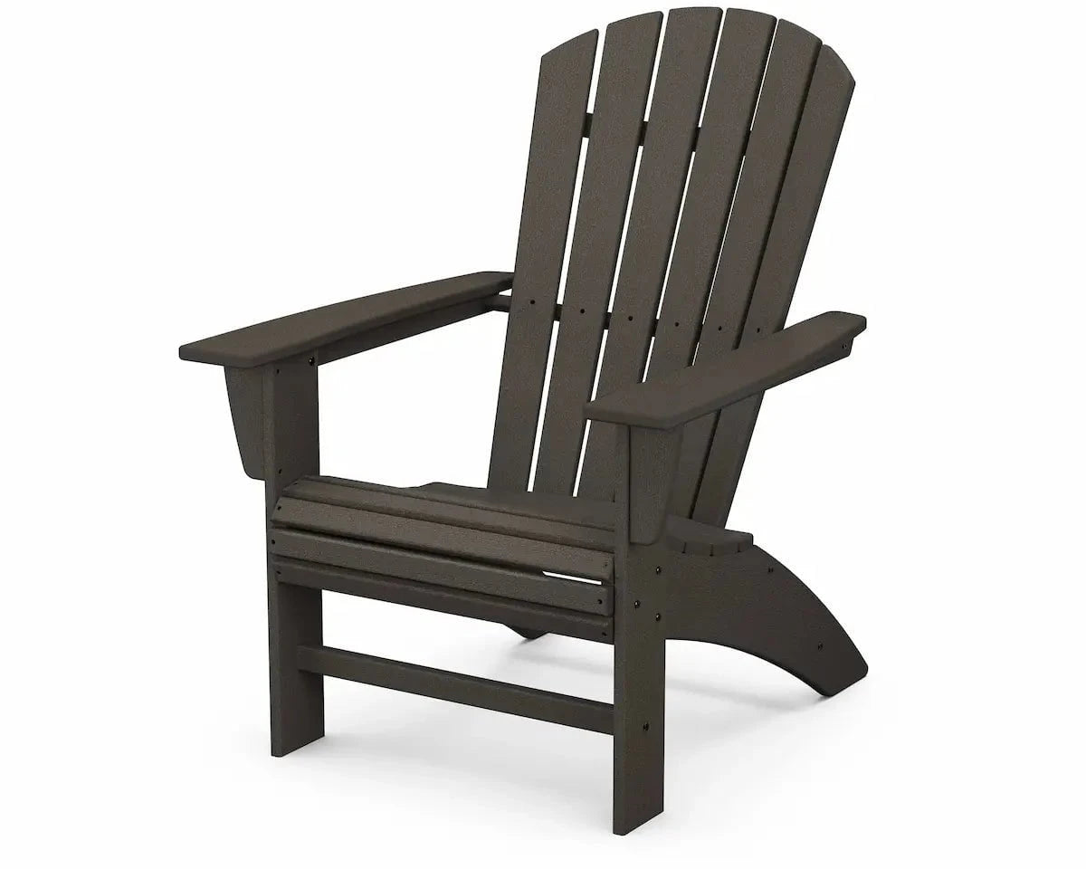 POLYWOOD Nautical Curveback Adirondack Chair Outdoor Chairs Vintage Coffee 12040480