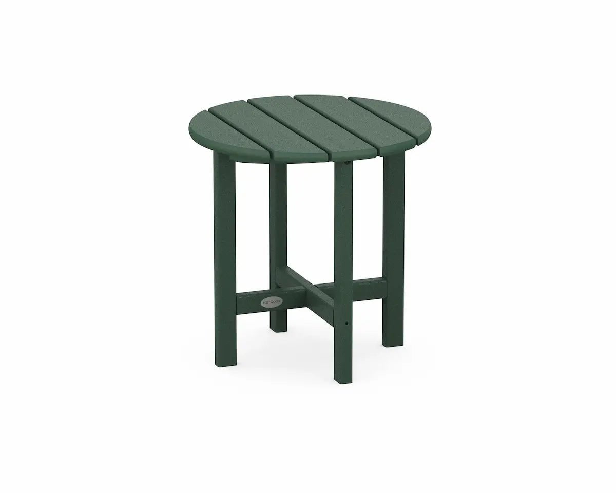 POLYWOOD Round 18" Side Table Outdoor Tables Green 12031480