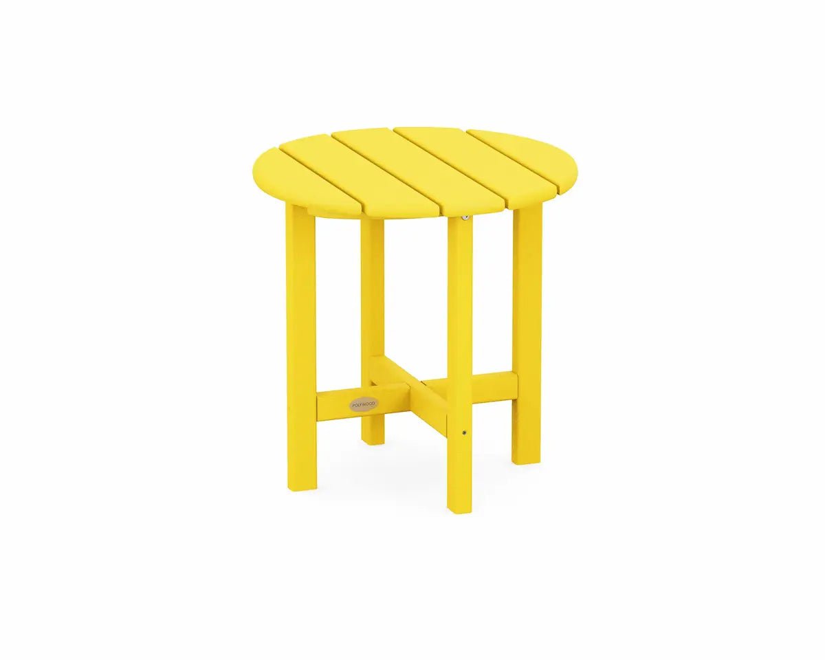 POLYWOOD Round 18" Side Table Outdoor Tables Lemon 12041651