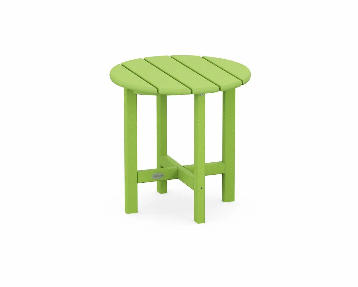 POLYWOOD Round 18" Side Table Outdoor Tables Lime 12031485