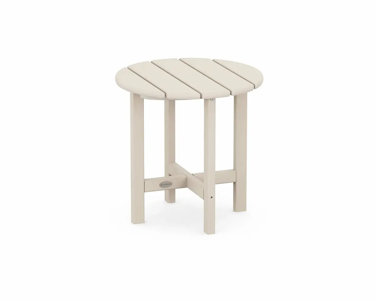 POLYWOOD Round 18" Side Table Outdoor Tables Sand 12031464