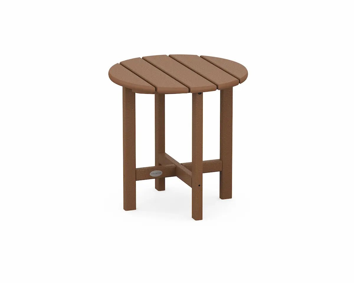 POLYWOOD Round 18" Side Table Outdoor Tables Teak 12031470