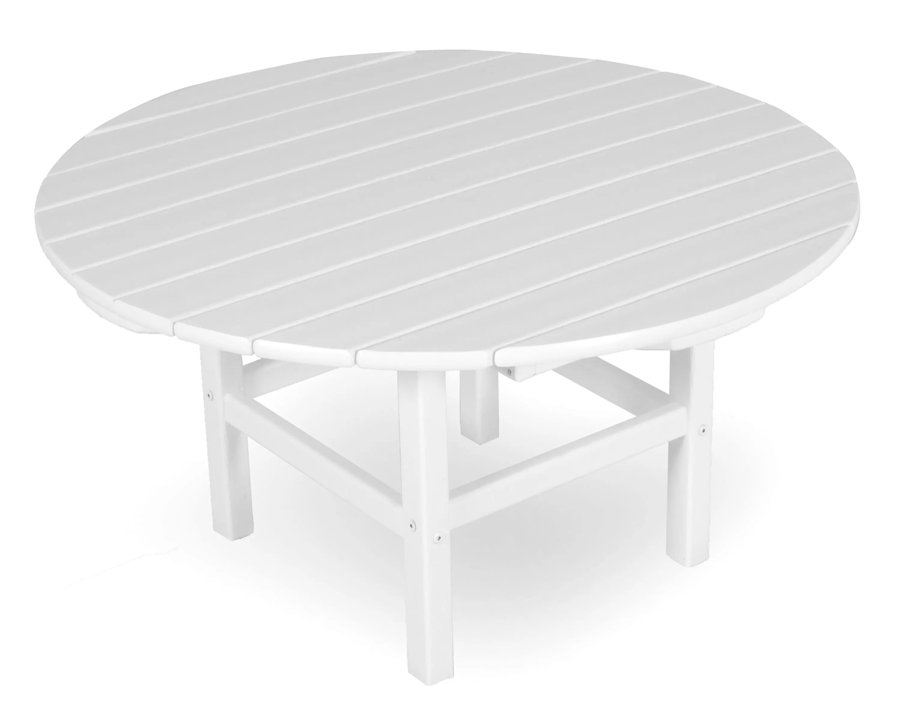 POLYWOOD Round 38" Conversation Table Outdoor Tables White 12038235