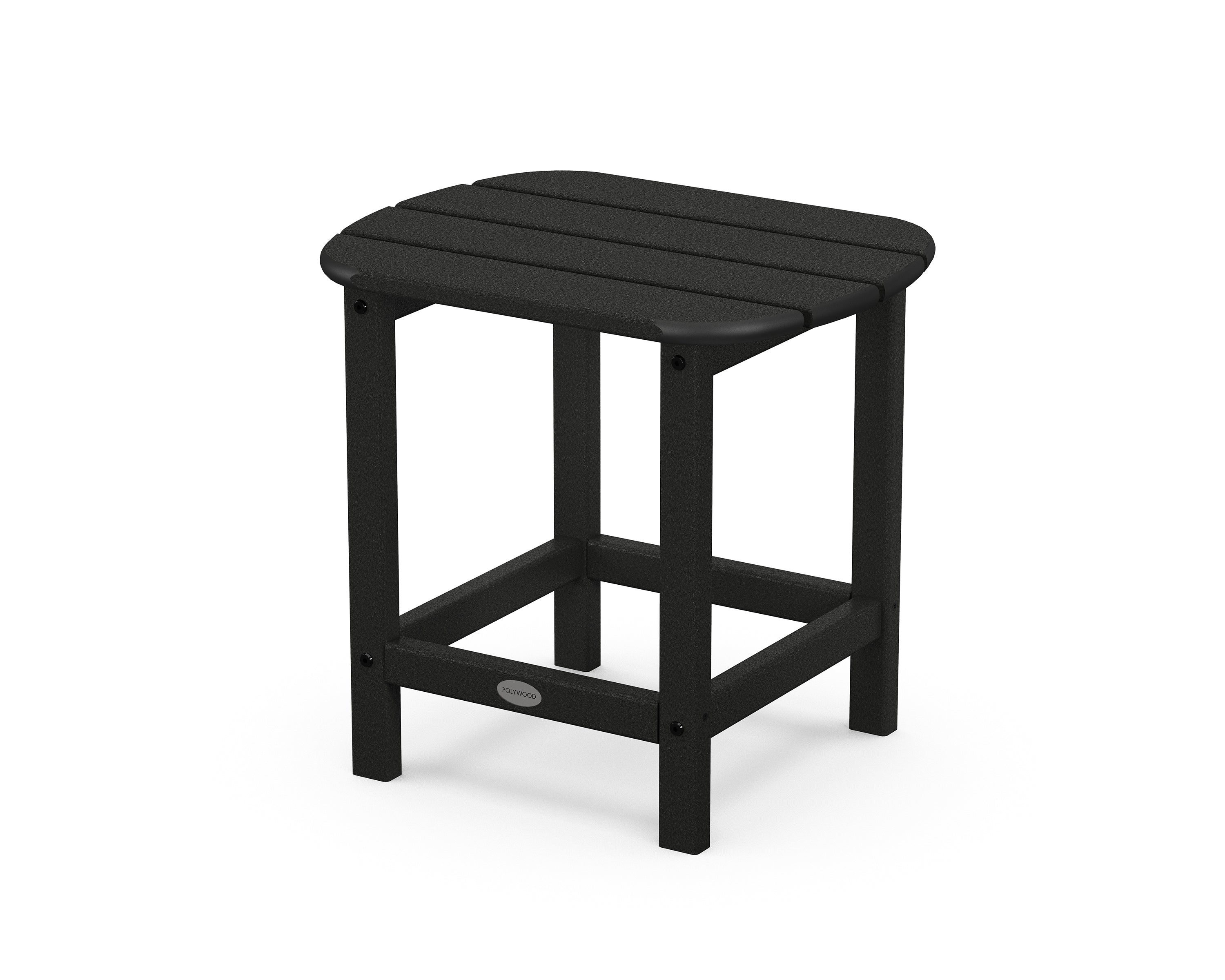 POLYWOOD South Beach 18 inch Side Table Outdoor Tables Black 12038523