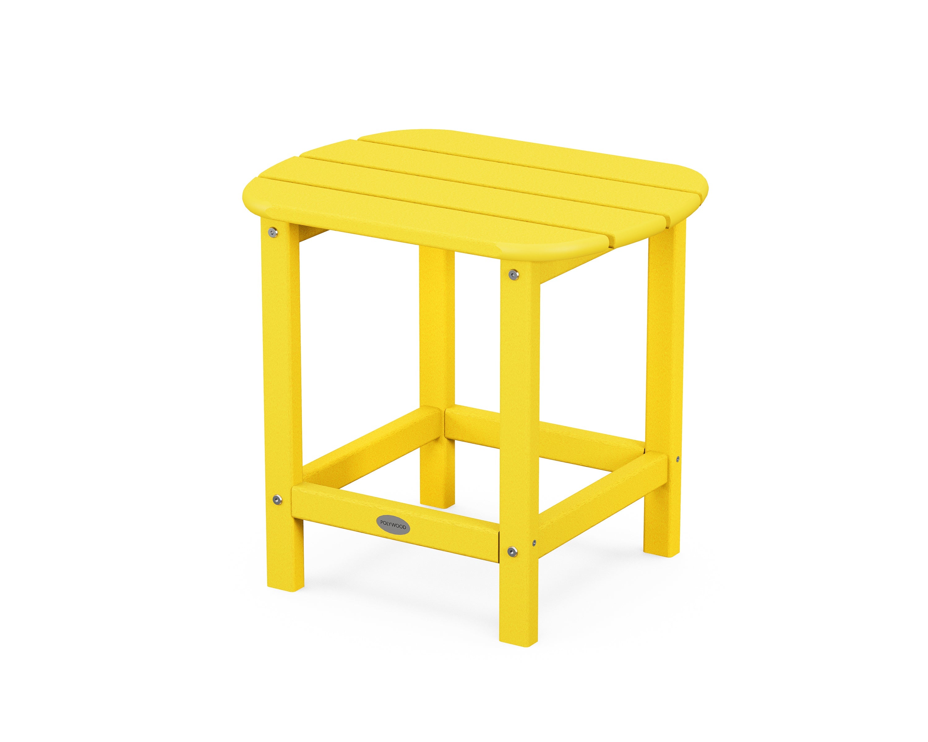 POLYWOOD South Beach 18 inch Side Table Outdoor Tables Lemon 12038525