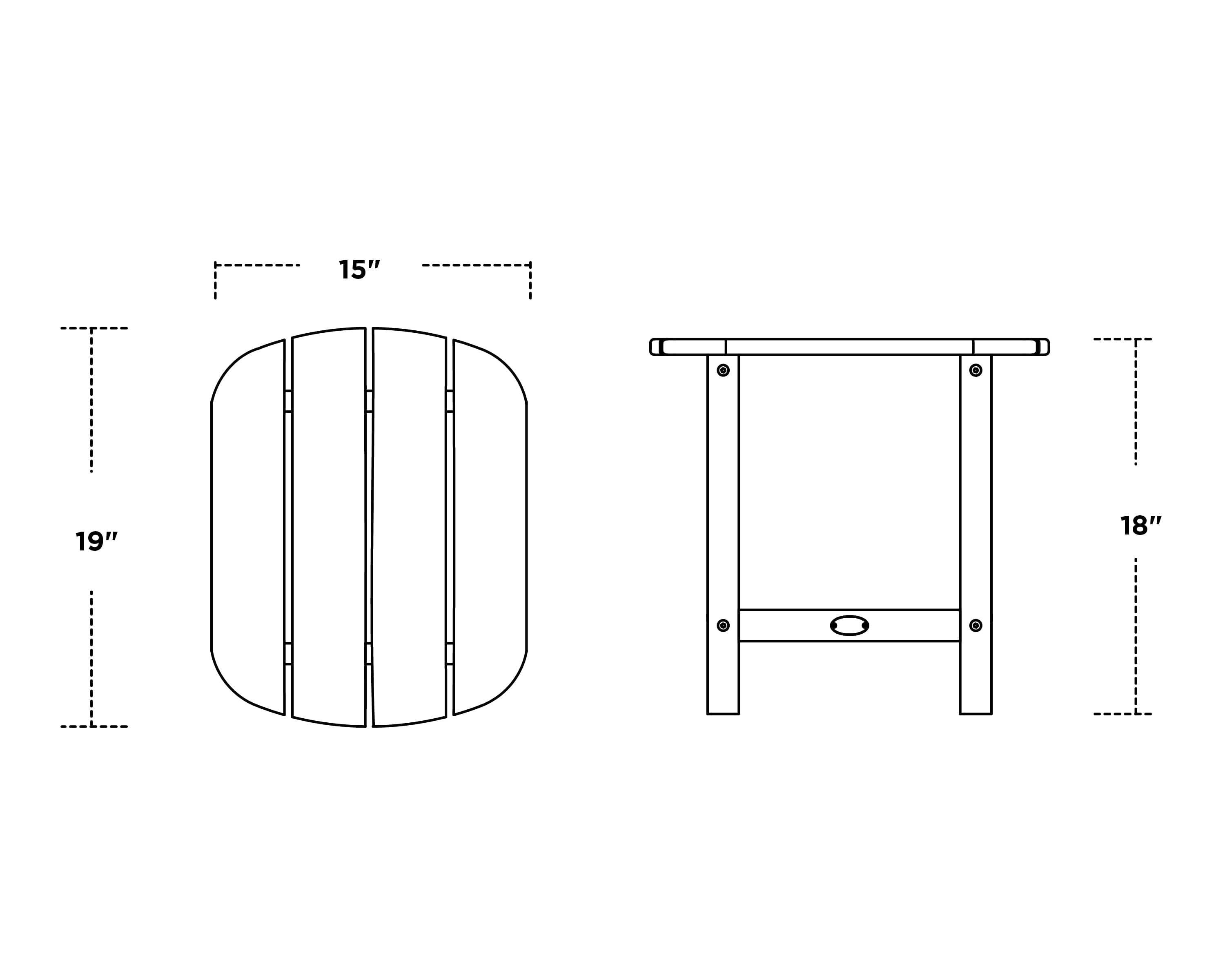 POLYWOOD South Beach 18" Side Table
