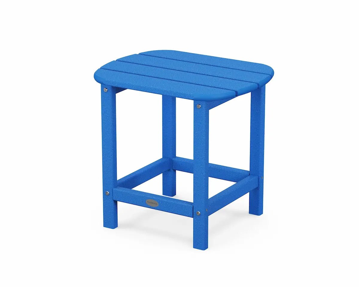 POLYWOOD South Beach 18" Side Table Outdoor Tables Pacific Blue 12038528