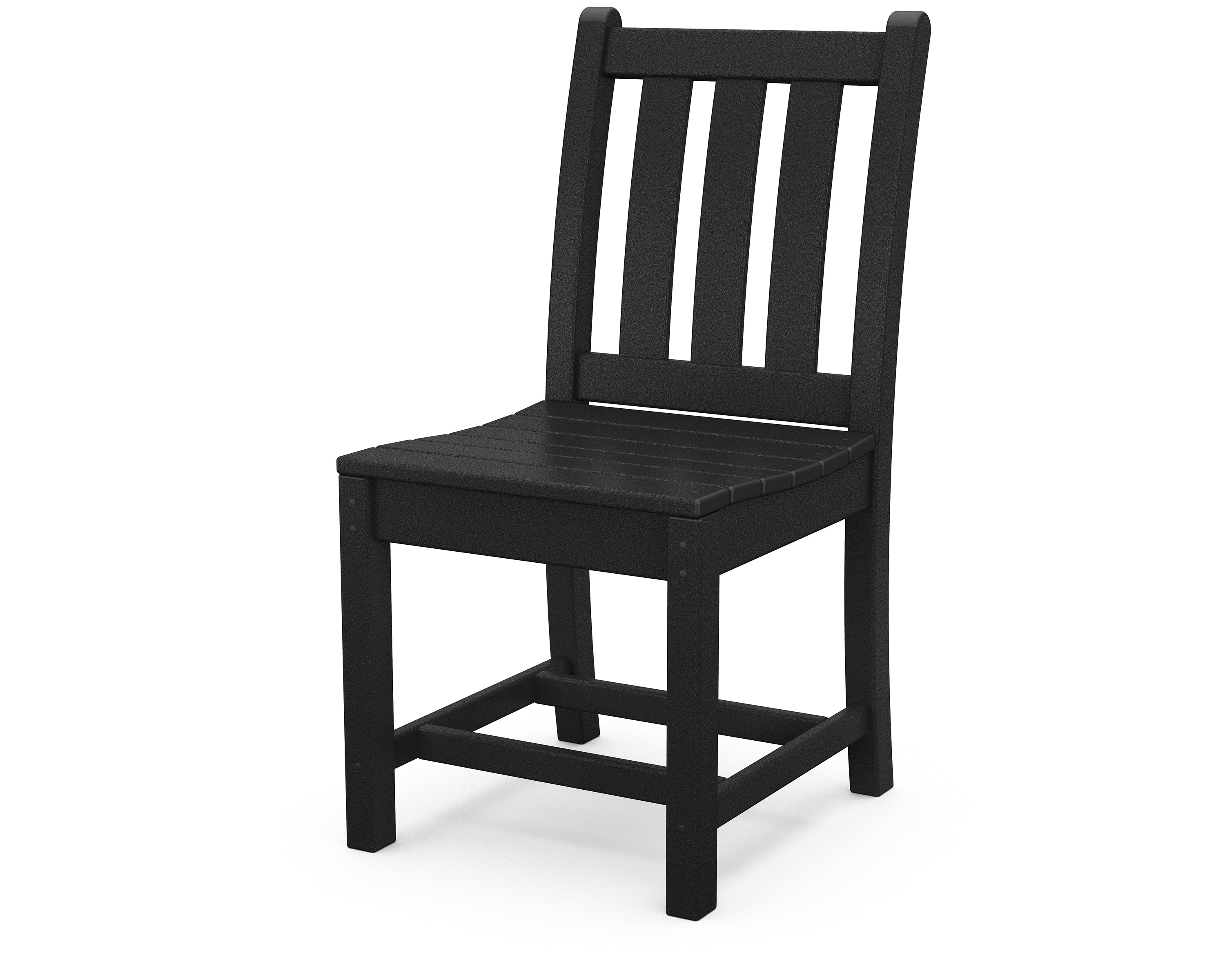 Polywood Traditional Garden Dining Side Chair Black 12039485