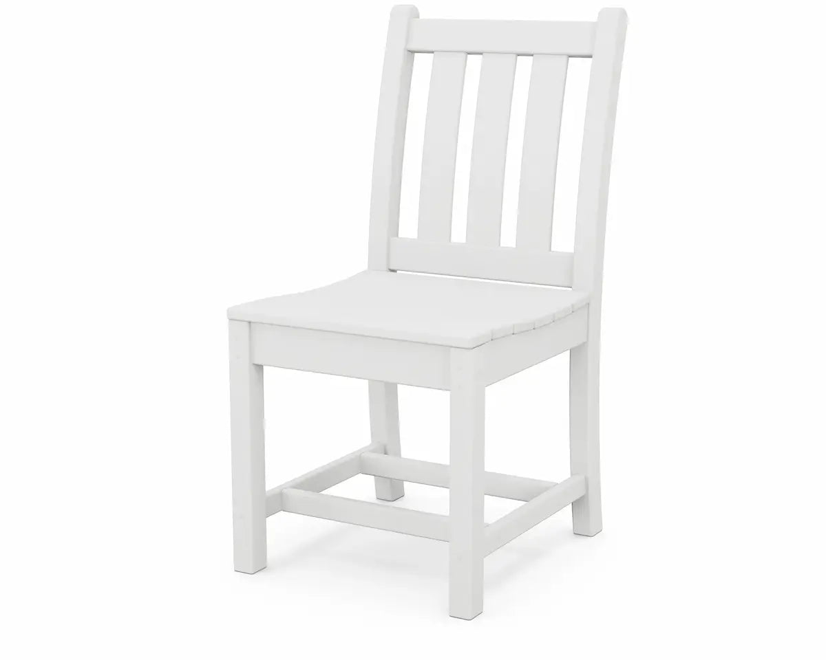 POLYWOOD Traditional Garden Dining Side Chair Outdoor Chairs White 12039487