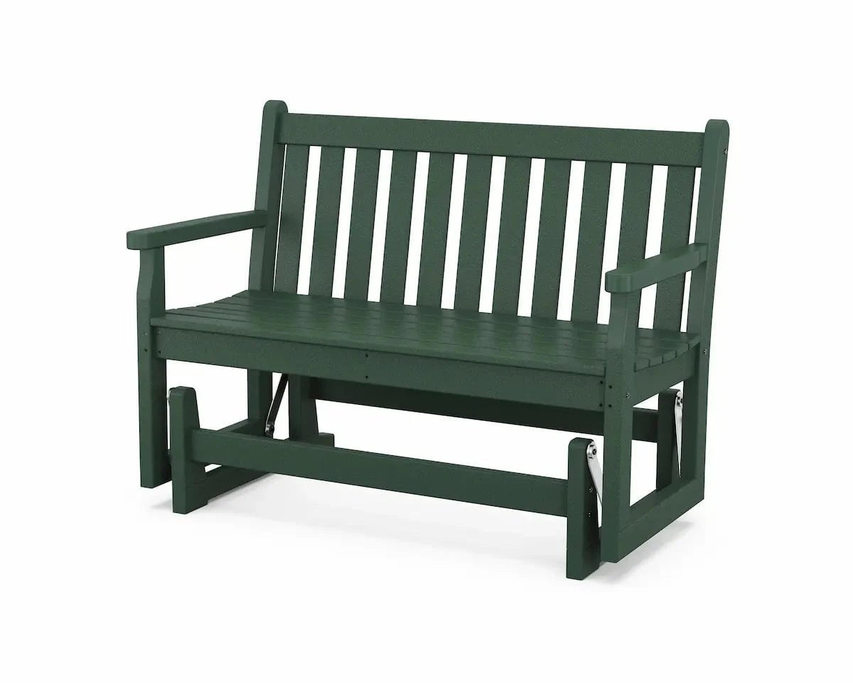 POLYWOOD Traditional Garden Glider Outdoor Benches Green 12037954