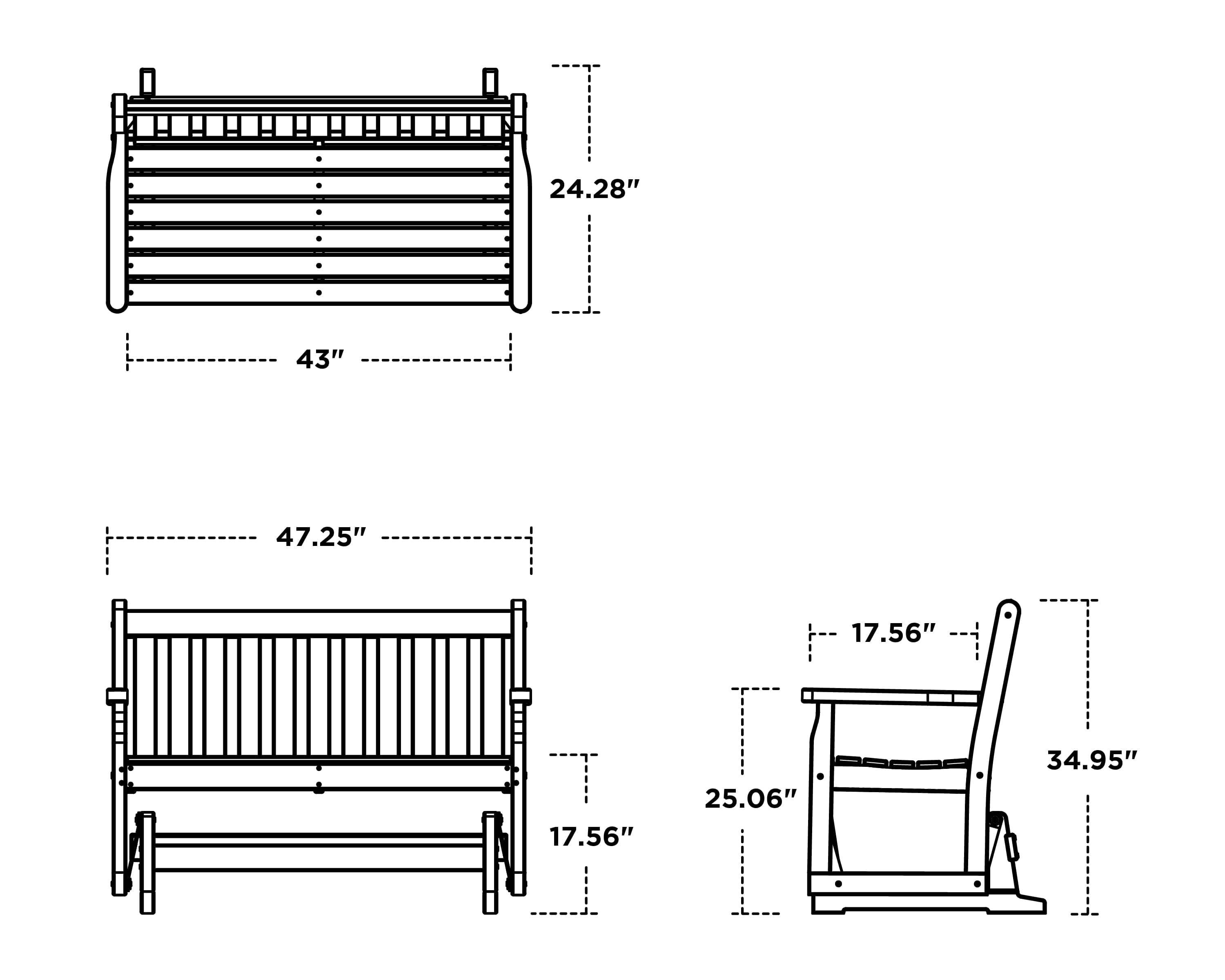 POLYWOOD Traditional Garden Glider