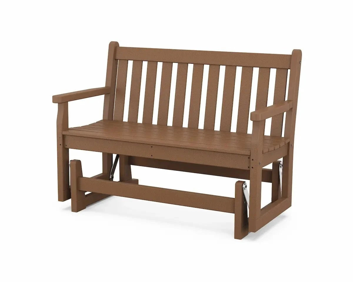 POLYWOOD Traditional Garden Glider Outdoor Benches Teak 12037956