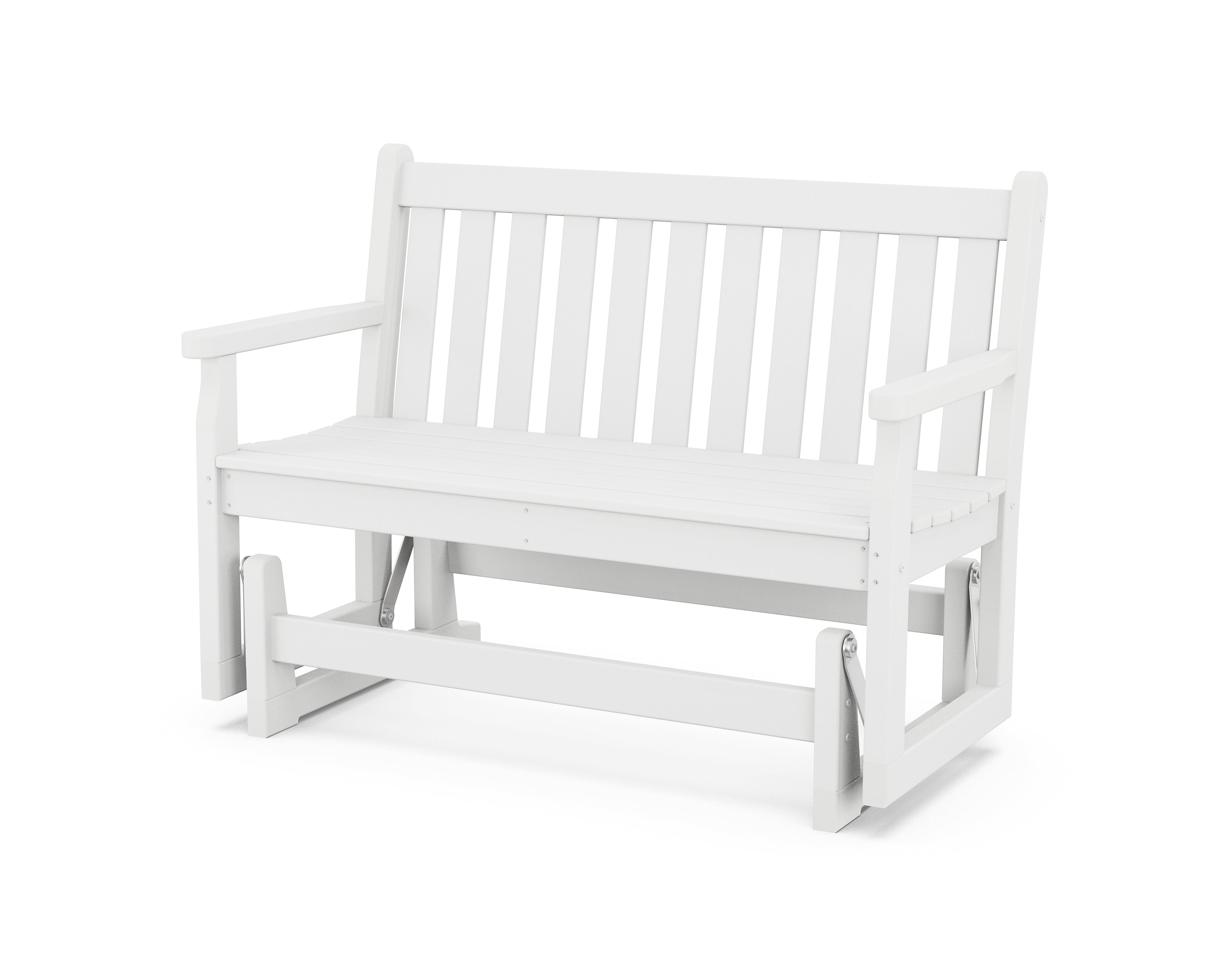 POLYWOOD Traditional Garden Glider Outdoor Benches White 12032277