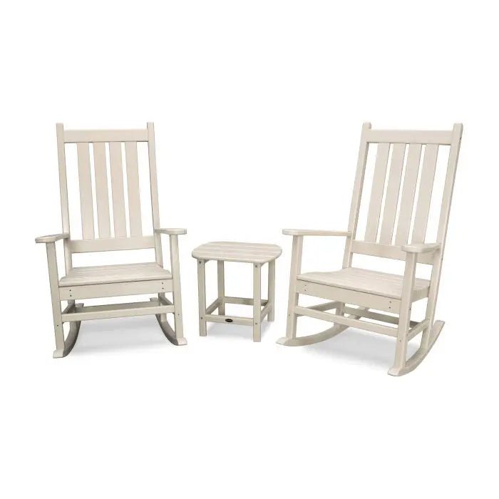 POLYWOOD Vineyard 3-Piece Rocking Set Outdoor Furniture Sets Sand PWS355-1SA