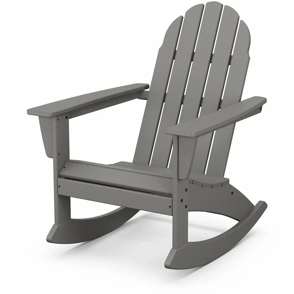 POLYWOOD Vineyard Adirondack Rocking Chair Outdoor Chairs Slate Grey 12039479