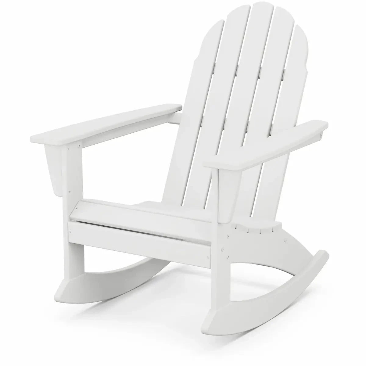 POLYWOOD Vineyard Adirondack Rocking Chair Outdoor Chairs White 12032434