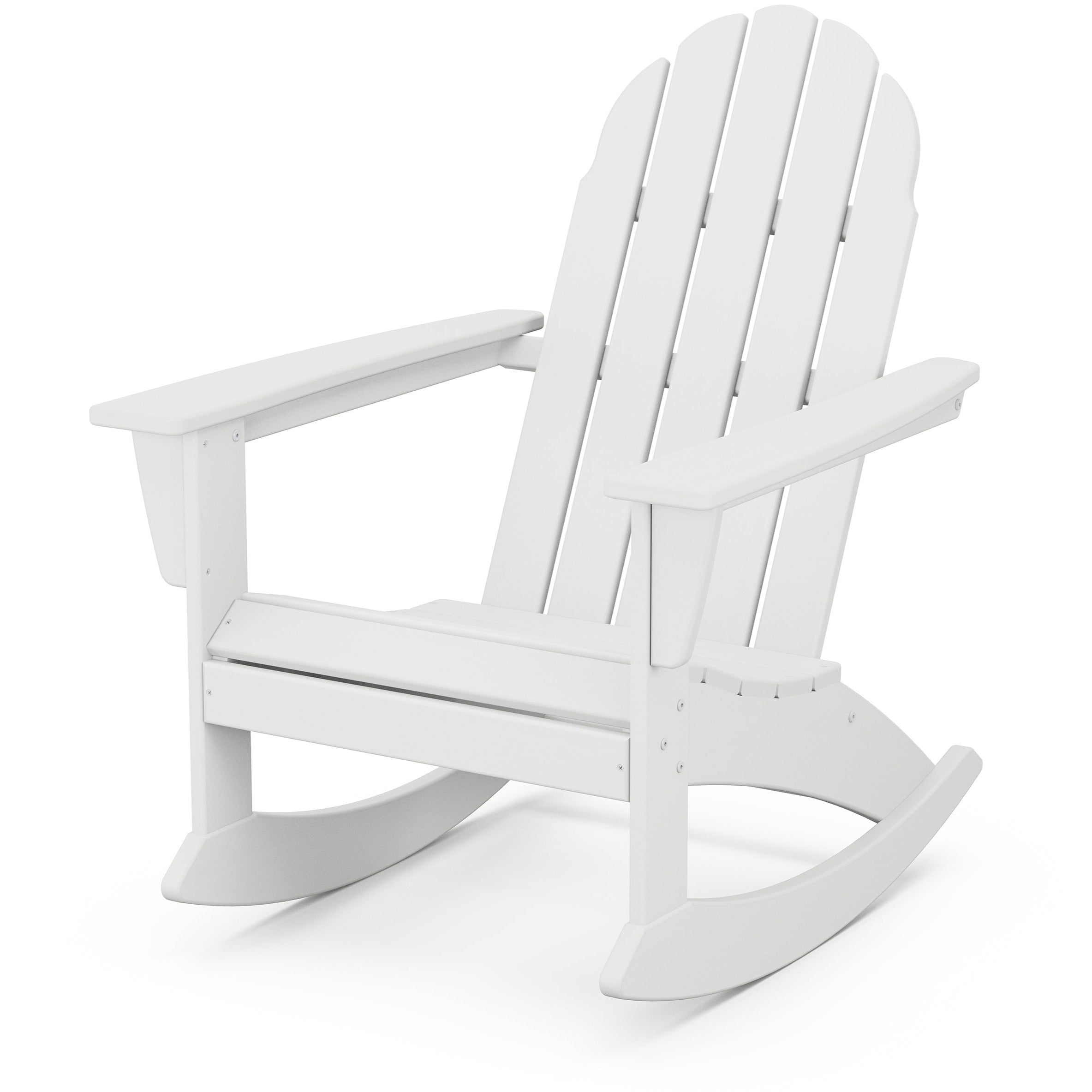 Polywood Vineyard Adirondack Rocking Chair Outdoor Chairs White 12032434